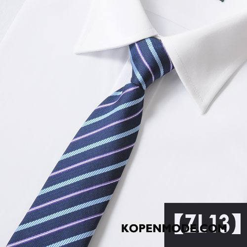 Stropdassen Heren Uniformen Lounger Werk Overhemd Mannen Rits Blauw