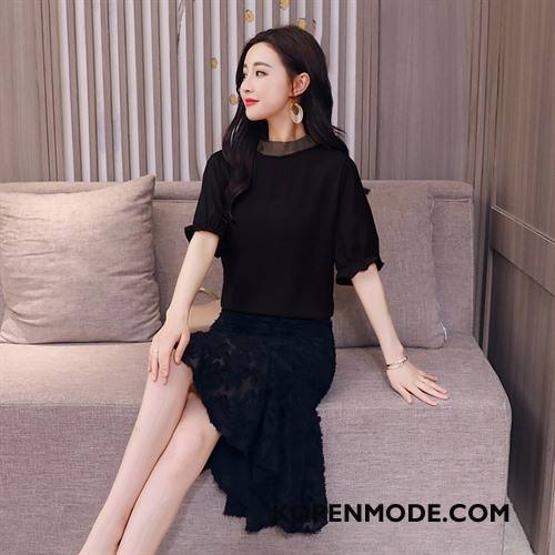 T-shirts Dames Eenvoudige Dunne Slim Fit 2018 Trend Mode Effen Kleur Kaki