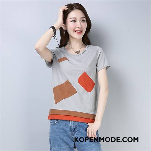 T-shirts Dames Slim Fit Voorjaar Vers Trend Dunne Elegante Zwart