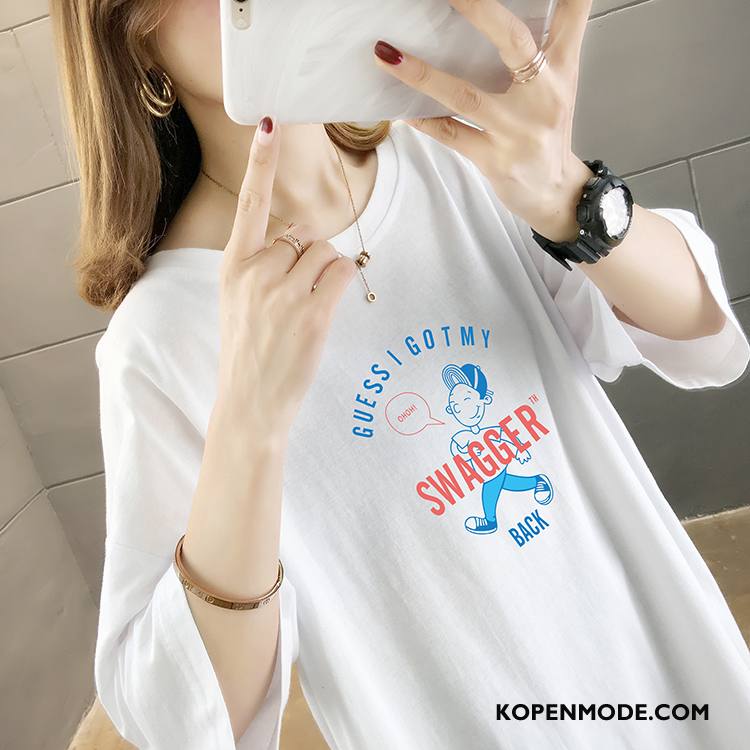 T-shirts Dames Zomer Super Jasje Korte Mouw Halve Mouw Trend Geel