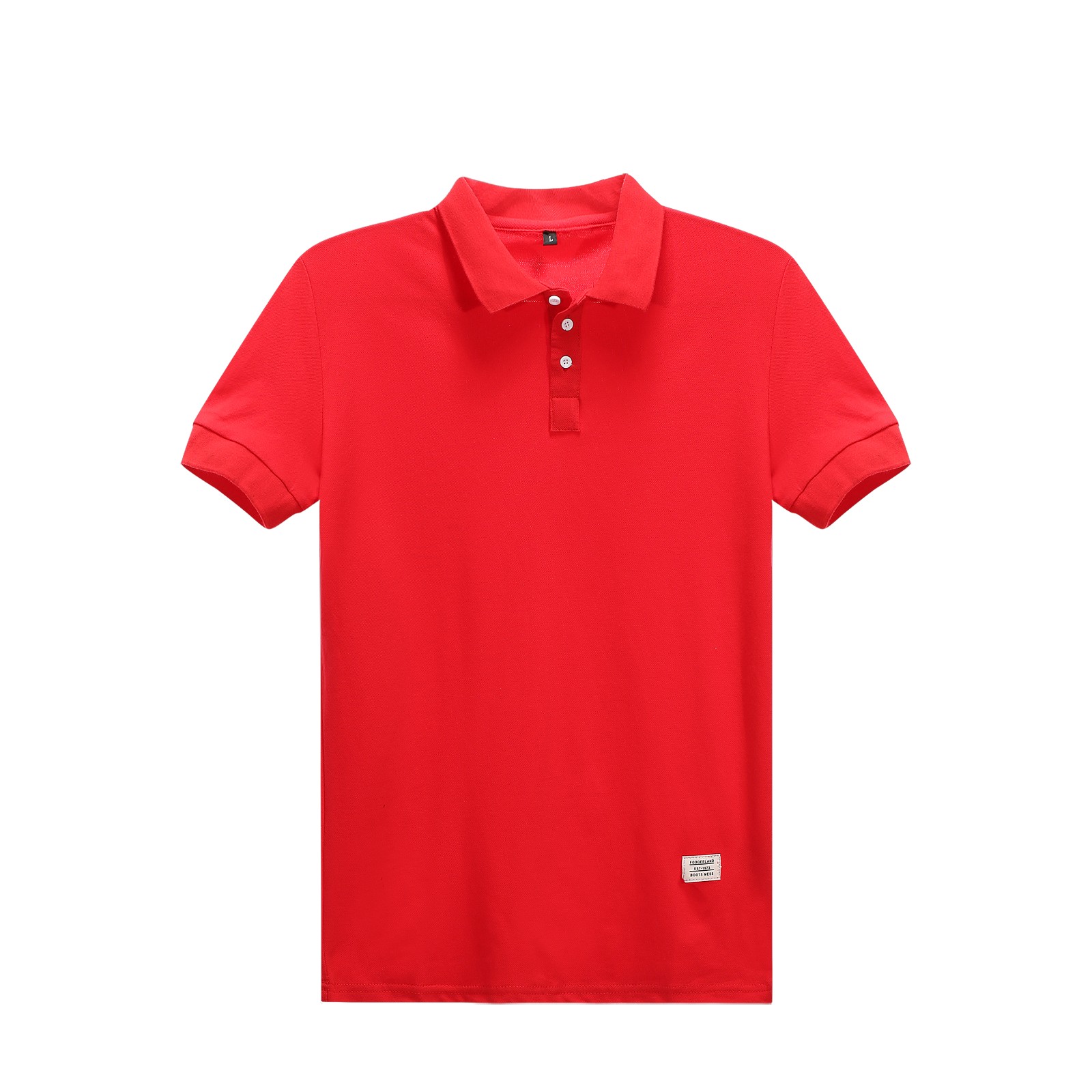 T-shirts Heren Korte Mouw Trend Hemdkraag Slim Fit Polo Effen Kleur Rood