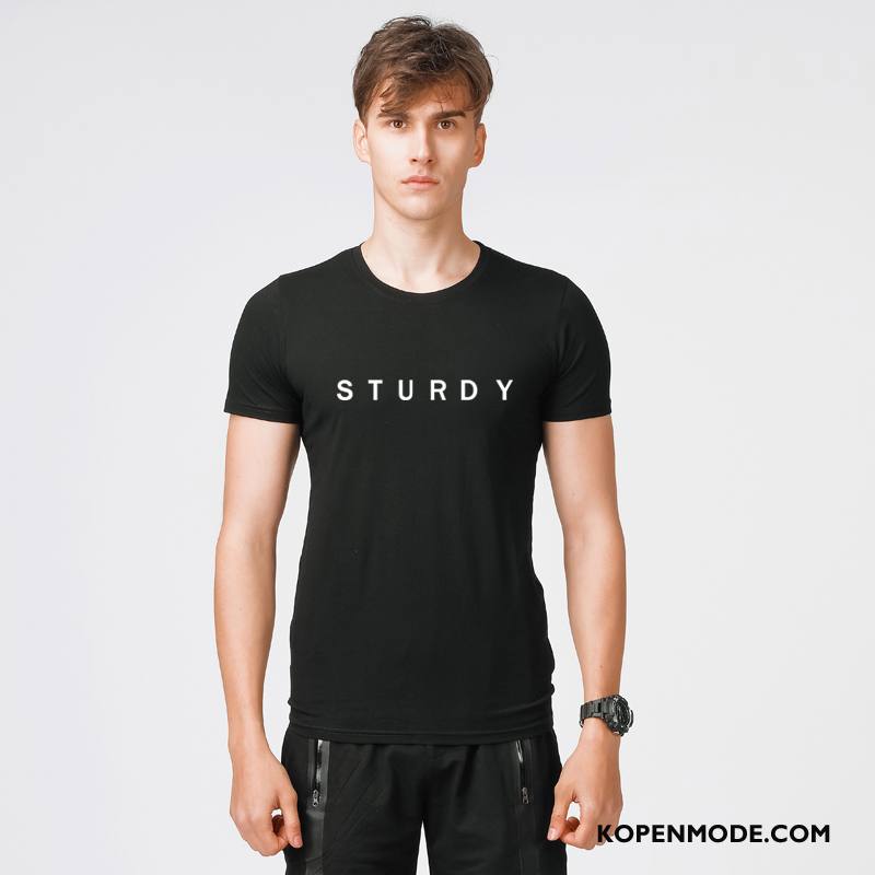 T-shirts Heren Zomer Trend Mouw Mannen Nieuw Korte Mouw Lichtgroen