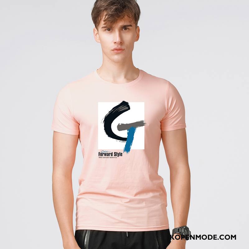 T-shirts Heren Zomer Voorjaar Korte Mouw Mode Mannen Nieuw Lichtgroen