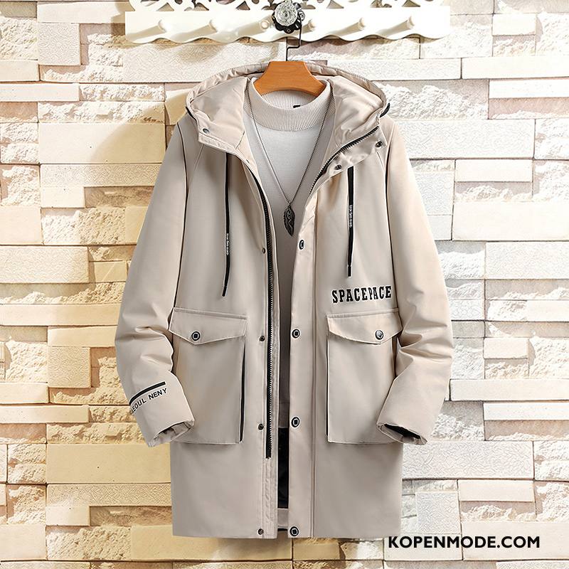 Trenchcoat Heren Jack Casual Voorjaar Herfst Jas Grote Maten Kaki
