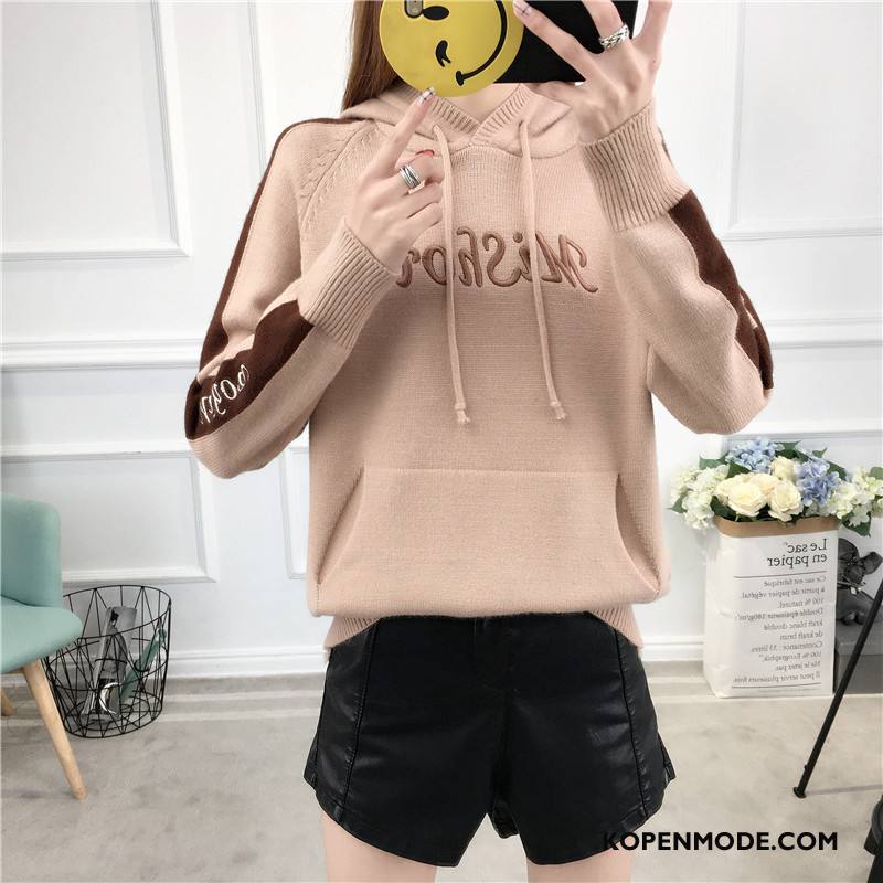 Truien Dames Lange Mouwen Zoet Winter Slim Fit 2018 Hoodie Geel