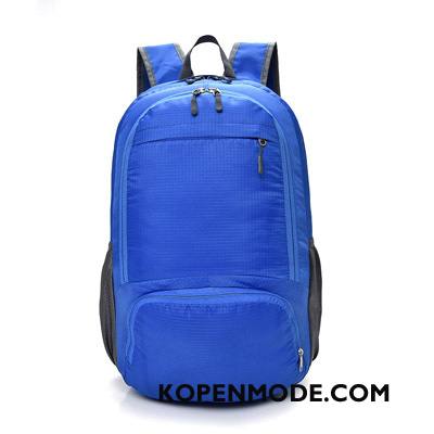 Wandelrugzak Dames Portable Waterdicht Student Tas Schooltas Mannen Blauw