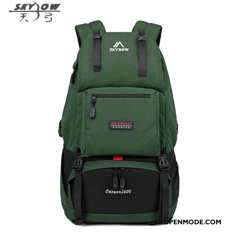 Wandelrugzak Heren Alpinisme Tas Mannen Reizen Outdoor Waterdicht Groen