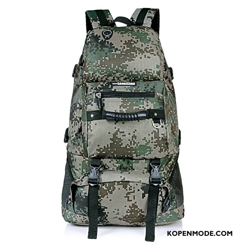 Wandelrugzak Heren Reis Tas Vrouwen Outdoor Grote Capaciteit Waterdicht Camouflage Kaki