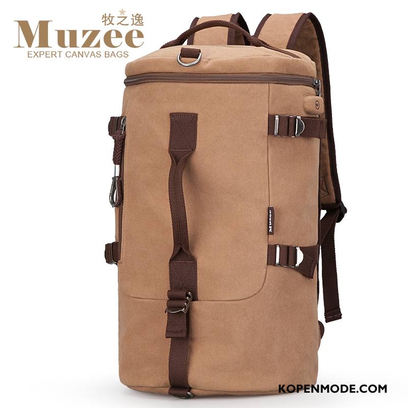 Wandelrugzak Heren Reizen Canvas Sport Reis Tas Outdoor Licht