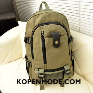 Wandelrugzak Heren Tas Schooltas Casual Outdoor Canvas Alpinisme Groen