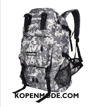 Wandelrugzak Heren Tas Vrouwen Reizen Reis Alpinisme Outdoor Camouflage Grijs