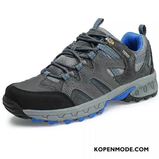 Wandelschoenen Heren Echt Leer Outdoor Waterdicht Ademende Antislip Trekking Bruine