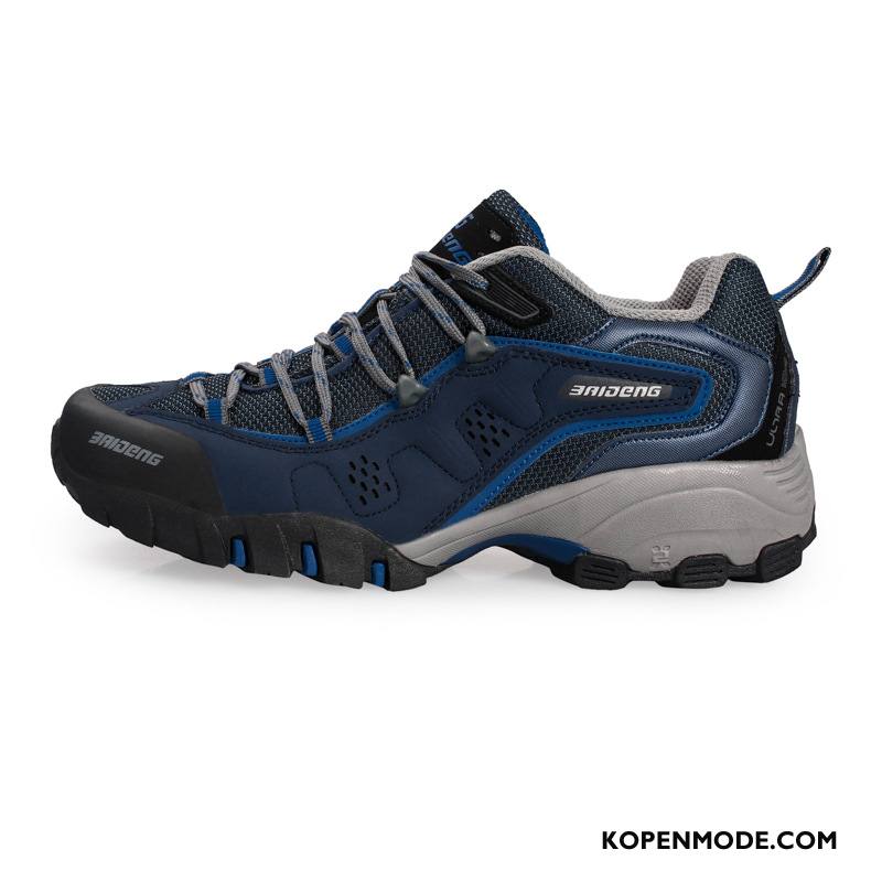 Wandelschoenen Heren Outdoor Lovers Slijtvastheid Ademende Sport Waterdicht Blauw