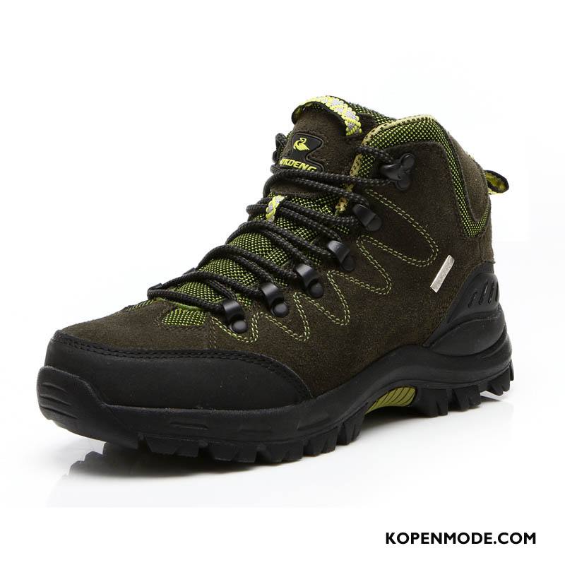 Wandelschoenen Heren Slijtvastheid Alpinisme Mannen Lovers Outdoor Antislip Groen