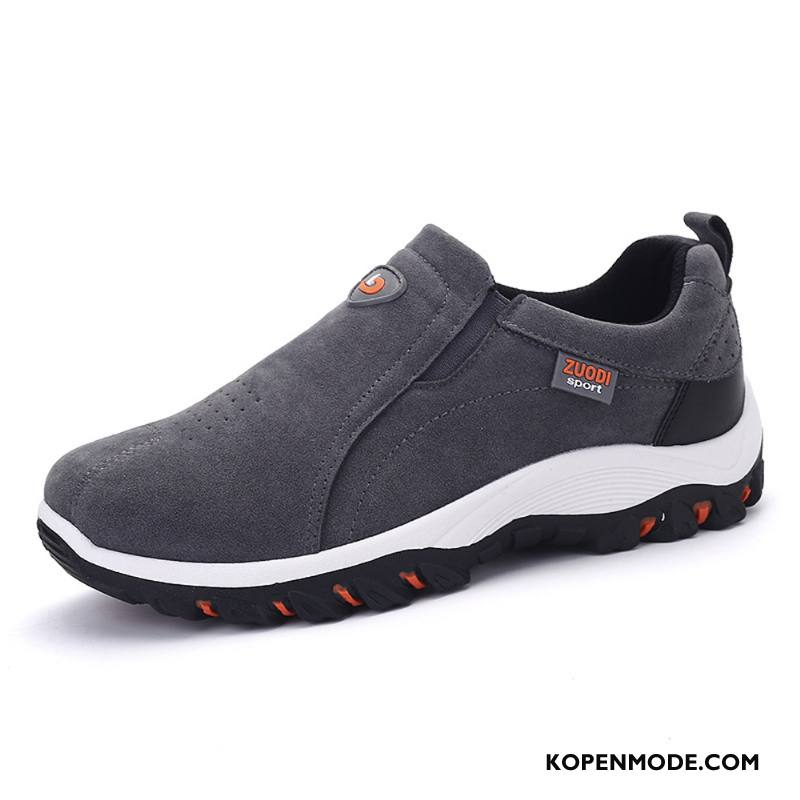 Wandelschoenen Heren Slip On Mannen Grote Maten Outdoor Grijs