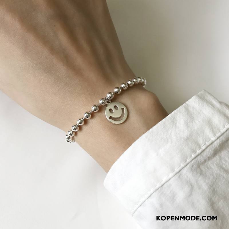 Zilveren Sieraden Dames Mini Accessoires Vrouwen Smiley Zuiver Armbanden Zilver