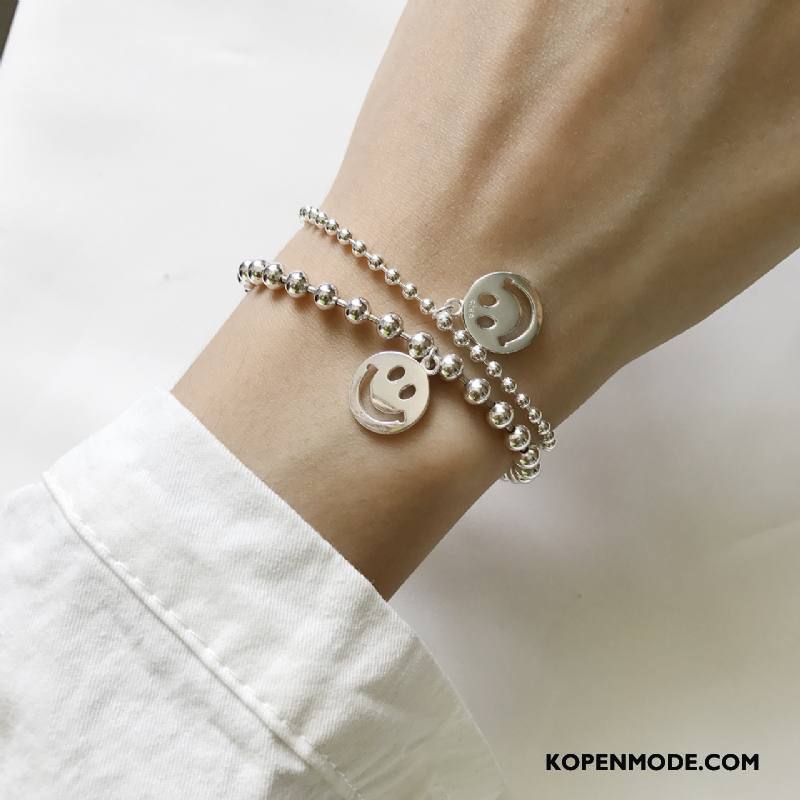 Zilveren Sieraden Dames Mini Accessoires Vrouwen Smiley Zuiver Armbanden Zilver