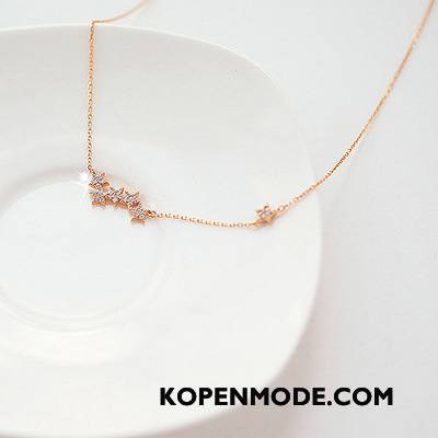 Zilveren Sieraden Dames Student Vrouwen Korte Accessoires Eenvoudig Zilver