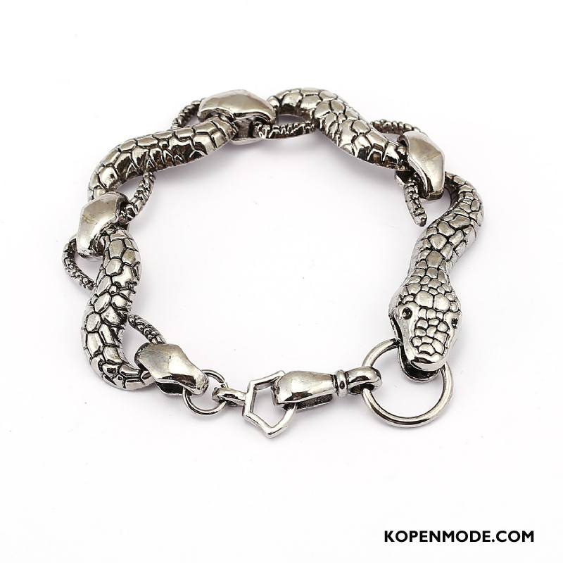 Zilveren Sieraden Heren Armbanden Accessoires Europa Mannen Persoonlijkheid Stijl Zilver Gouden