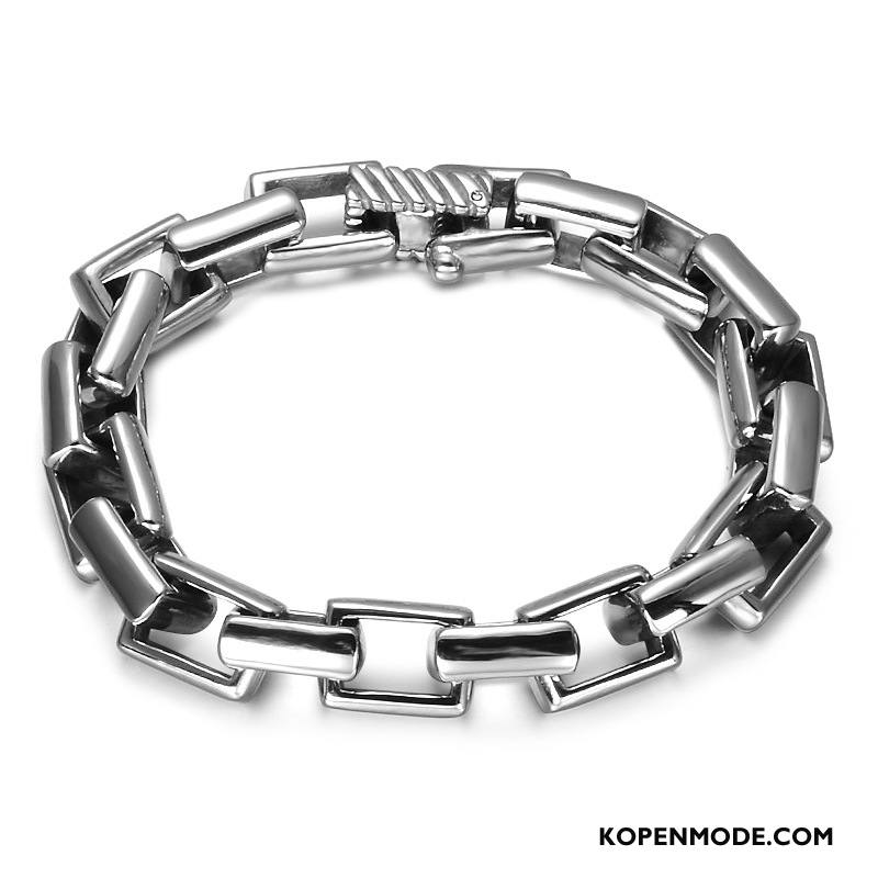Zilveren Sieraden Heren Armbanden Trend Mannen Europa Gouden