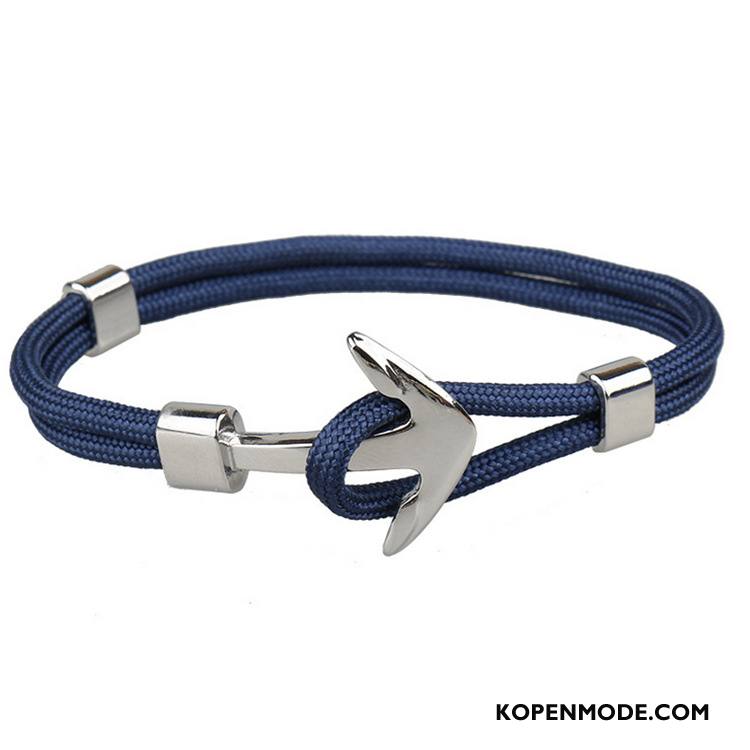 Zilveren Sieraden Heren Mannen Armbanden 2018 Nieuwe Blauw Zilver