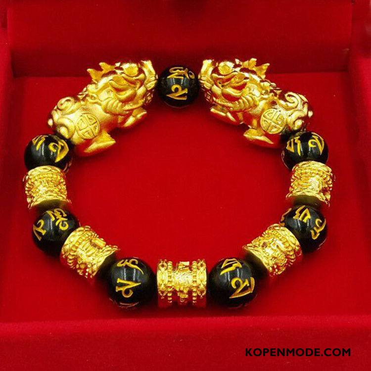 Zilveren Sieraden Heren Mannen Armbanden Zwart Gouden