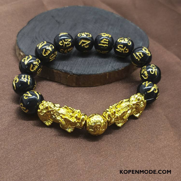 Zilveren Sieraden Heren Mannen Armbanden Zwart Gouden