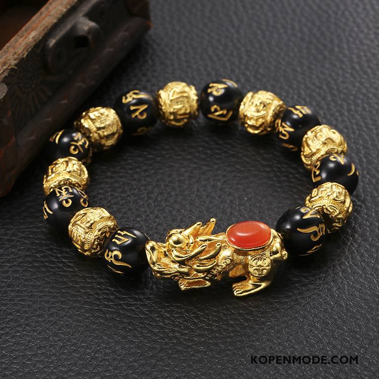 Zilveren Sieraden Heren Mannen Armbanden Zwart Gouden