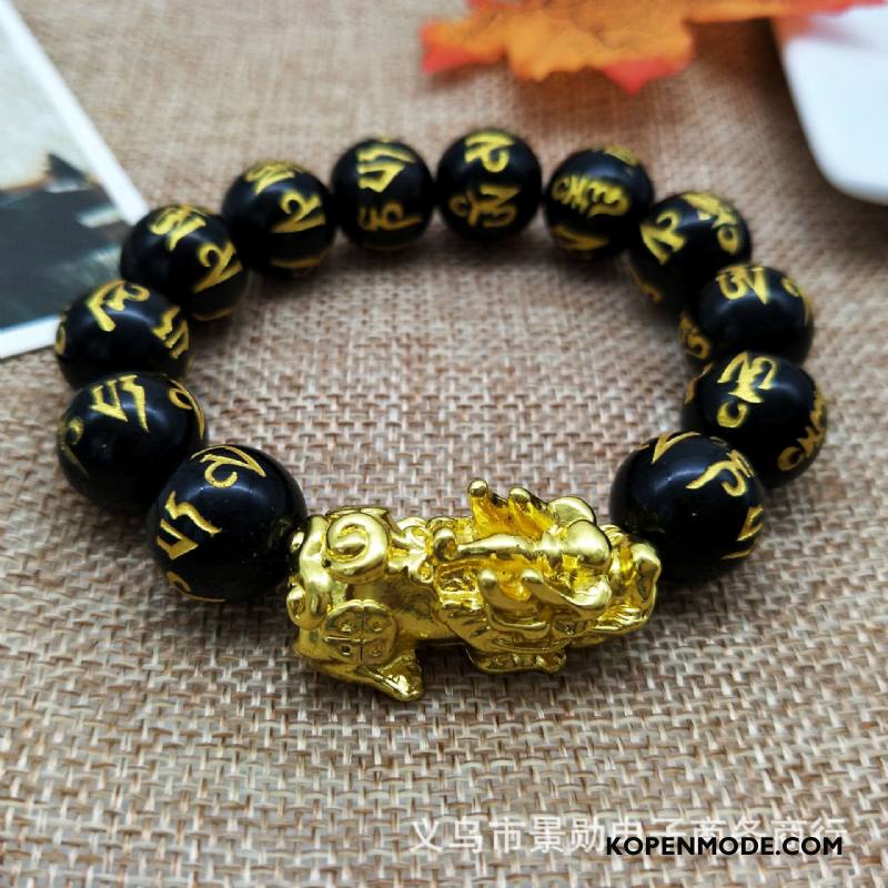 Zilveren Sieraden Heren Mannen Armbanden Zwart Gouden