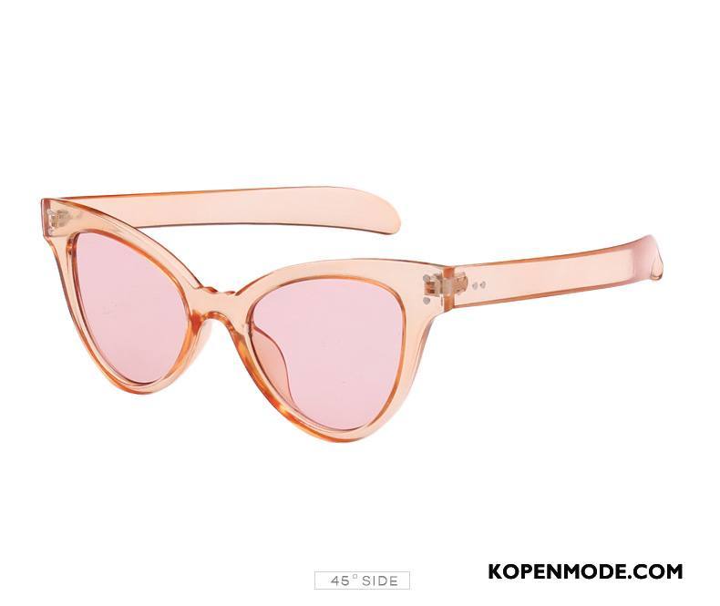 Zonnebrillen Dames Persoonlijkheid Vrouwen Trend Mode Europa Roze Beige