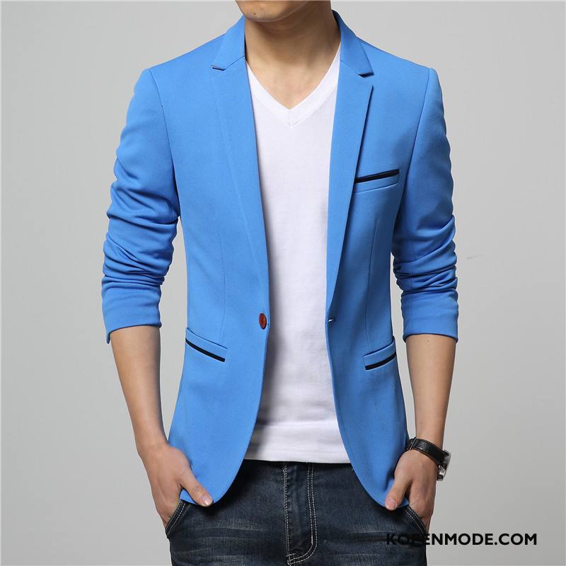 Blazer Heren Nieuw Herfst Groen Blauw