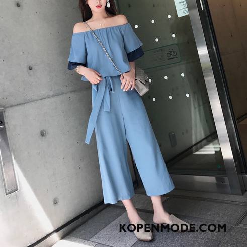 Broeken Dames Elegante Trend Mode 2018 Herfst Casual Blauw