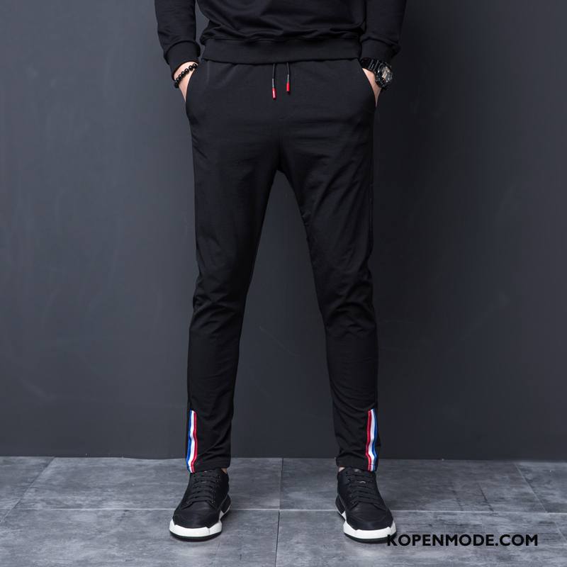Broeken Heren Casual Broek Groot Lange Nieuw Breien Zwart