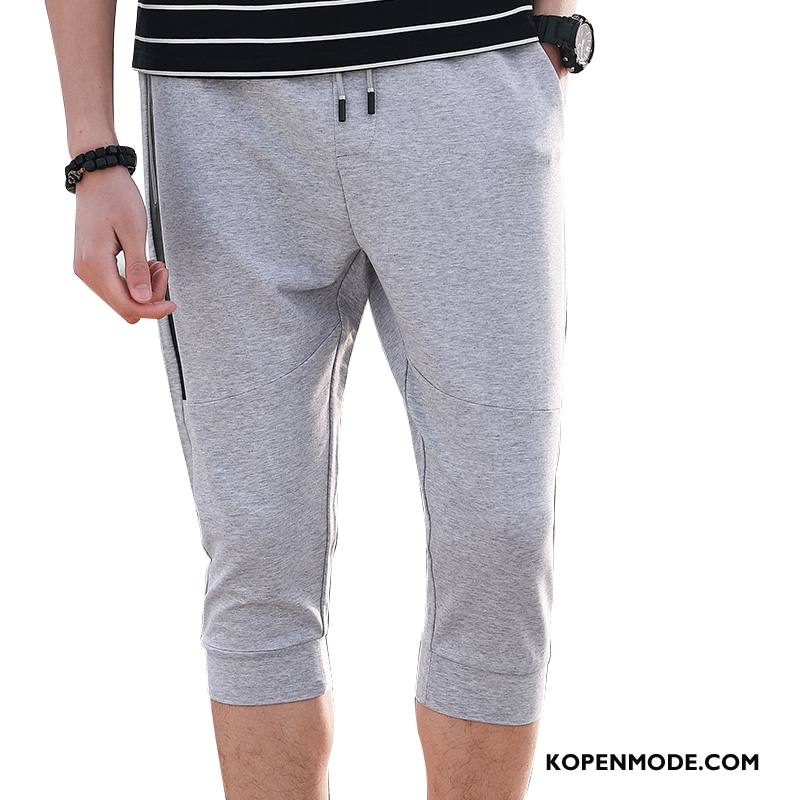 Broeken Heren Casual Broek Jeugd Slim Fit Nieuw Mini Trend Grijs