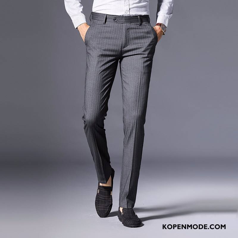 Broeken Heren Casual Jeugd Bedrijf Zomer Mannen Casual Broek Grijs