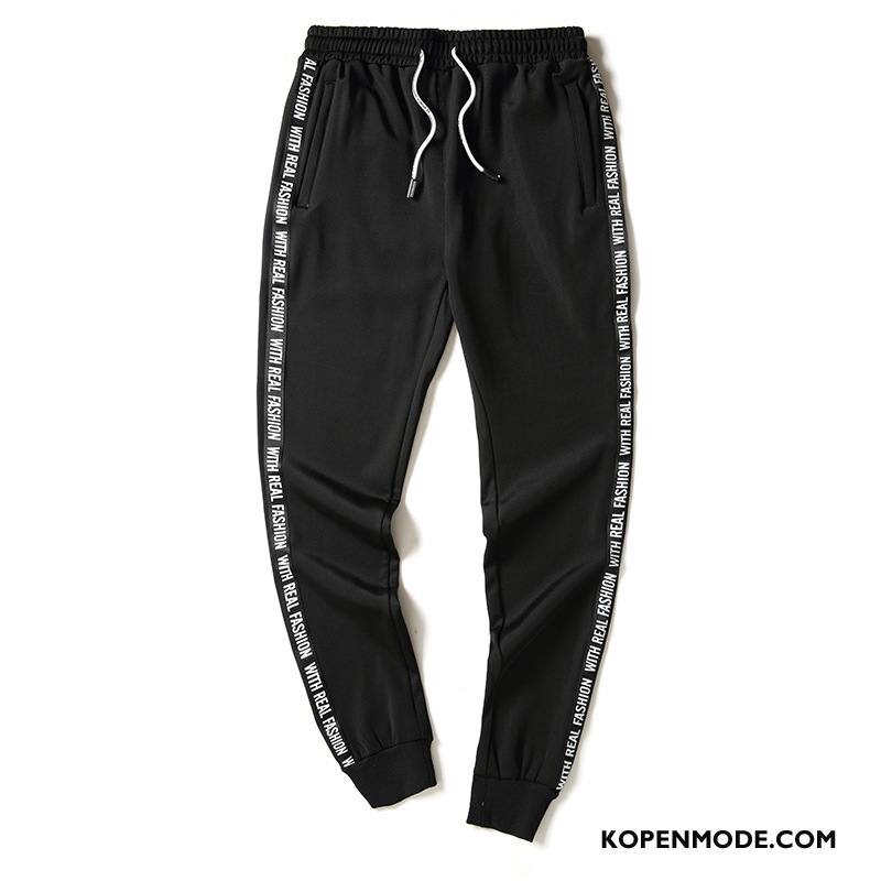 Broeken Heren Dikke Mannen Potlood Broek Joggingbroek 2018 Winter Effen Kleur Zwart