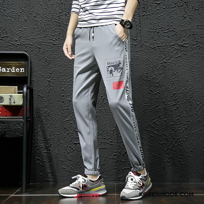 Broeken Heren Harlan Casual Broek Trend Joggingbroek Losse Herfst Rood Grijs