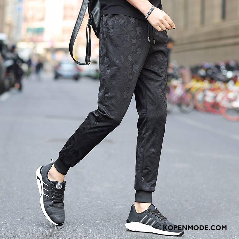 Broeken Heren Joggingbroek Herfst Mini Trend Slim Fit Mannen Camouflage Zwart