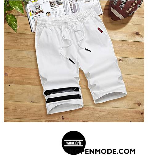 Broeken Heren Katoen Nieuw Zomer Casual 2018 Korte Broek Wit