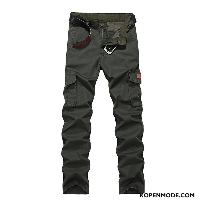 Broeken Heren Losse Zomer Cargo Broek Voorjaar Outdoor Sport Legergroene