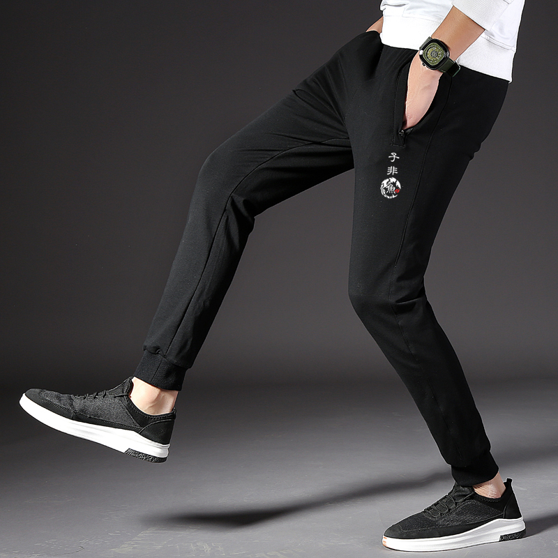 Broeken Heren Mannen Nieuw Mode Joggingbroek Trend Zwart