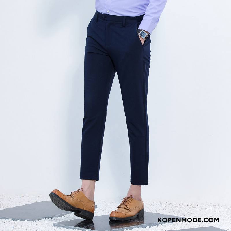 Broeken Heren Mode Mannen Slim Fit Blauw
