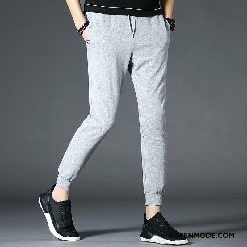 Broeken Heren Slim Fit Zomer Mannen Potlood Broek Casual Broek Trend Grijs