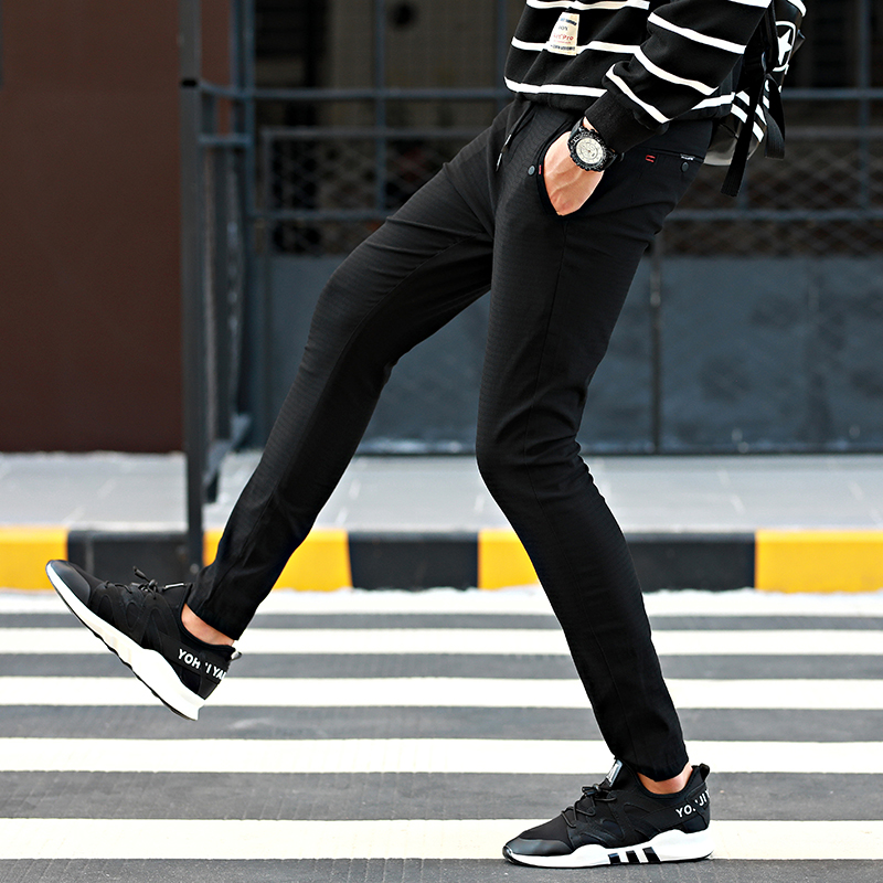 Broeken Heren Sport Mannen Casual Effen Kleur Zwart