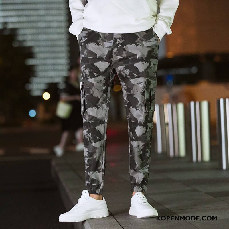 Broeken Heren Strak Herfst 2018 Mannen Nieuw Trend Camouflage Grijs