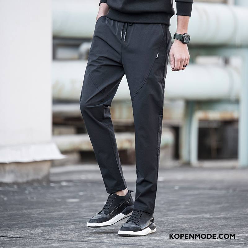 Broeken Heren Trend Lange Super Joggingbroek Rechtdoor Mannen Zwart