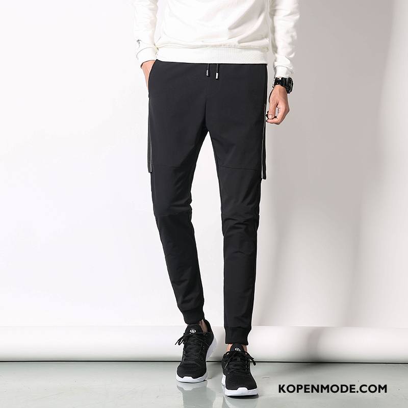 Broeken Heren Trend Mannen Harlan Sport Slim Fit Casual Broek Zwart