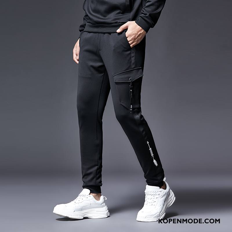 Broeken Heren Trendy Merk Lange Joggingbroek Strak Zomer Mini Zwart