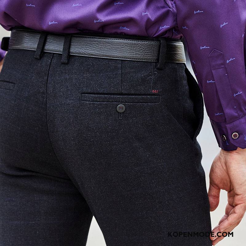 Broeken Heren Winter Casual Broek Herfst 2018 Bedrijf Zwart