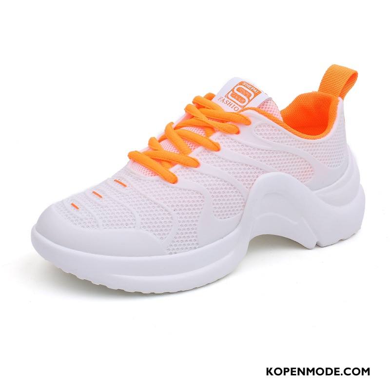 Casual Schoenen Dames Sport Vrouwen Zomer 2018 Super Ademende Oranje Rood Wit